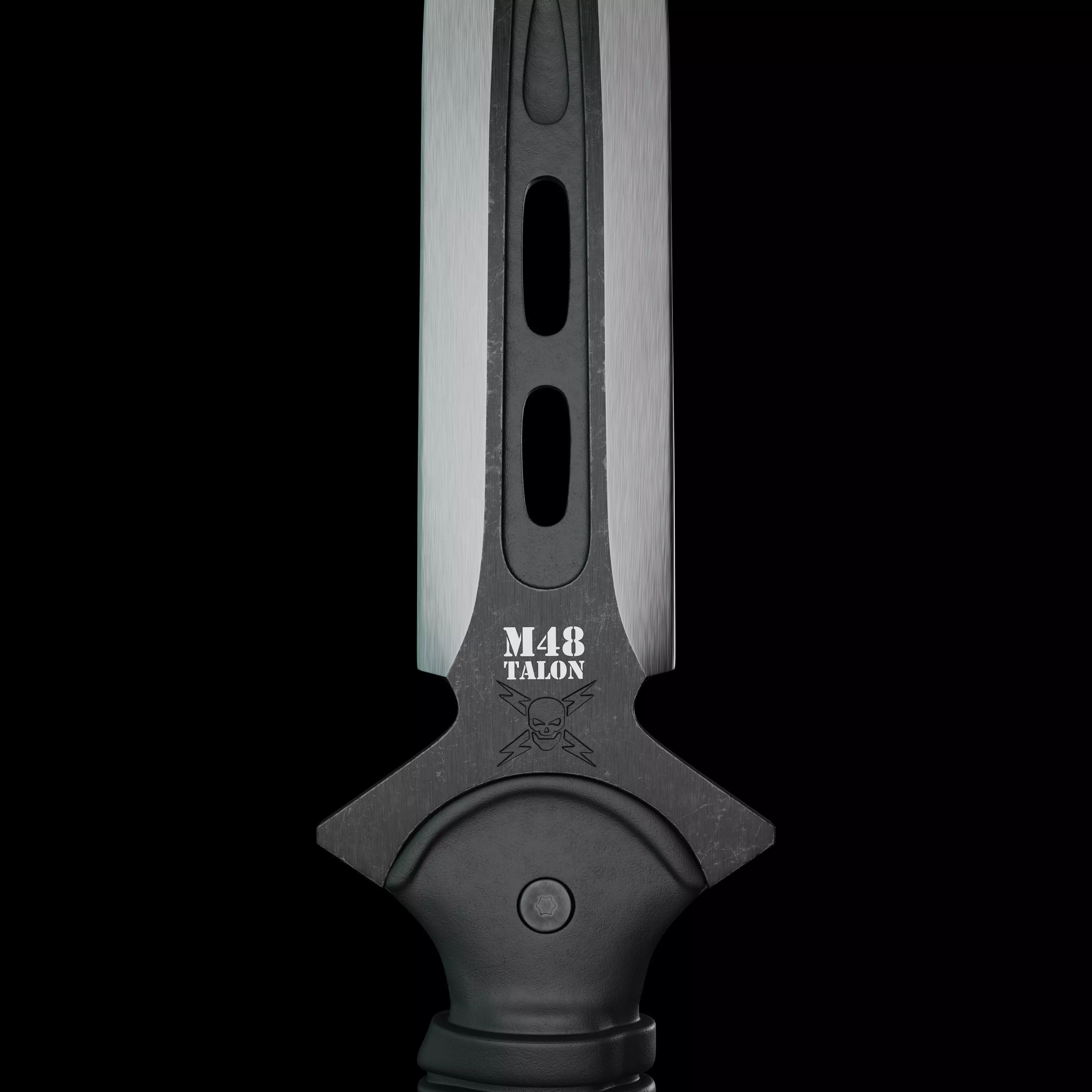 military M45 knife and throw ninja knife  3D model_0