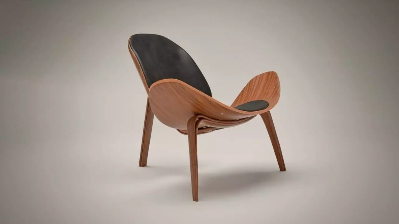 Carl Hansen Armchair Low-poly 3D model