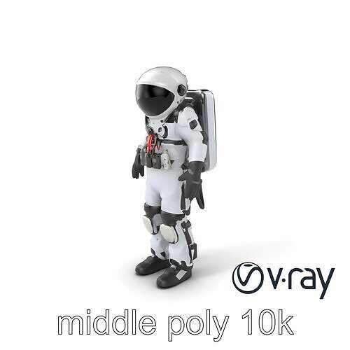 SpaceX Crew Dragon Suit 3D Model Pack Low-poly 3D model