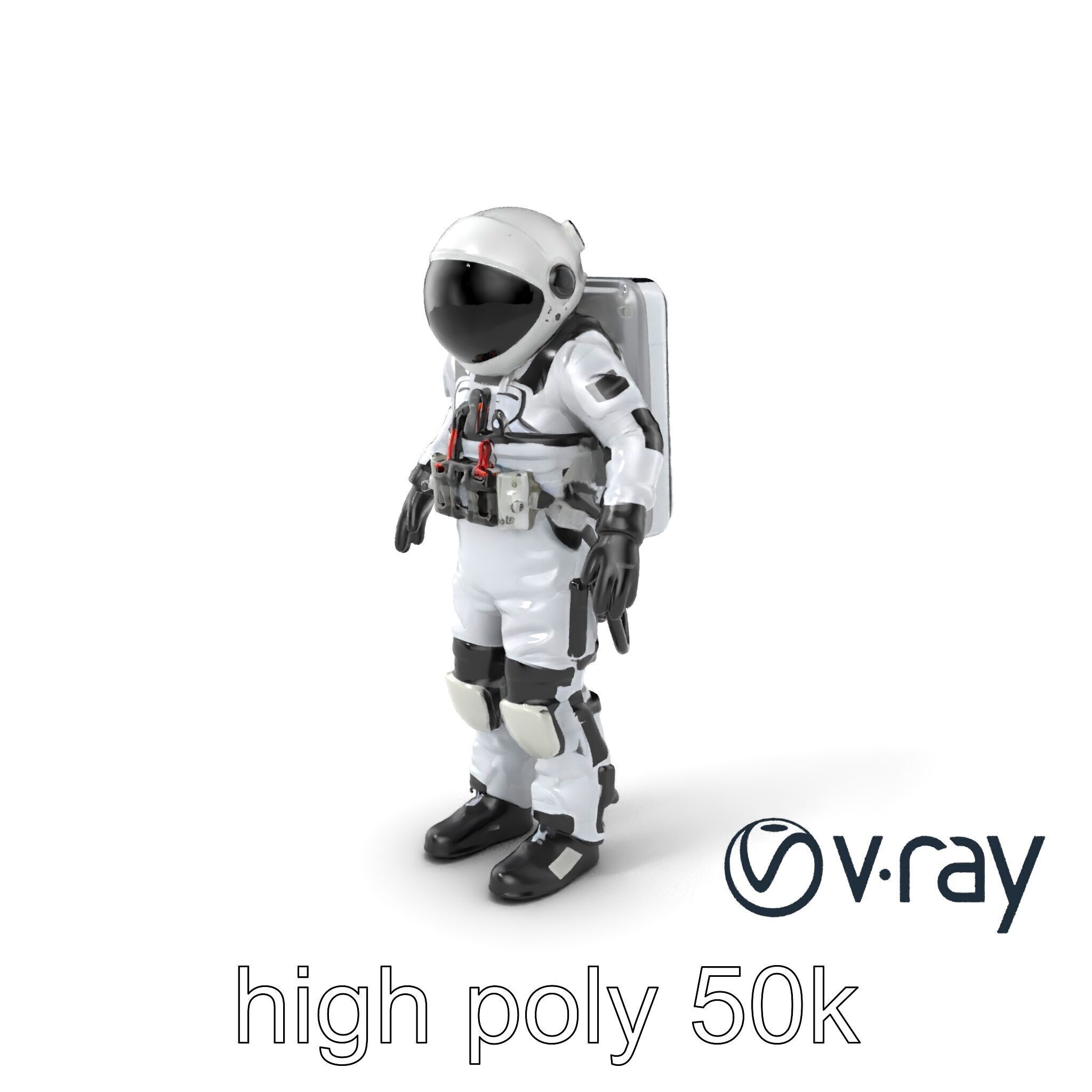 SpaceX Crew Dragon Suit 3D Model Pack Low-poly 3D model_6