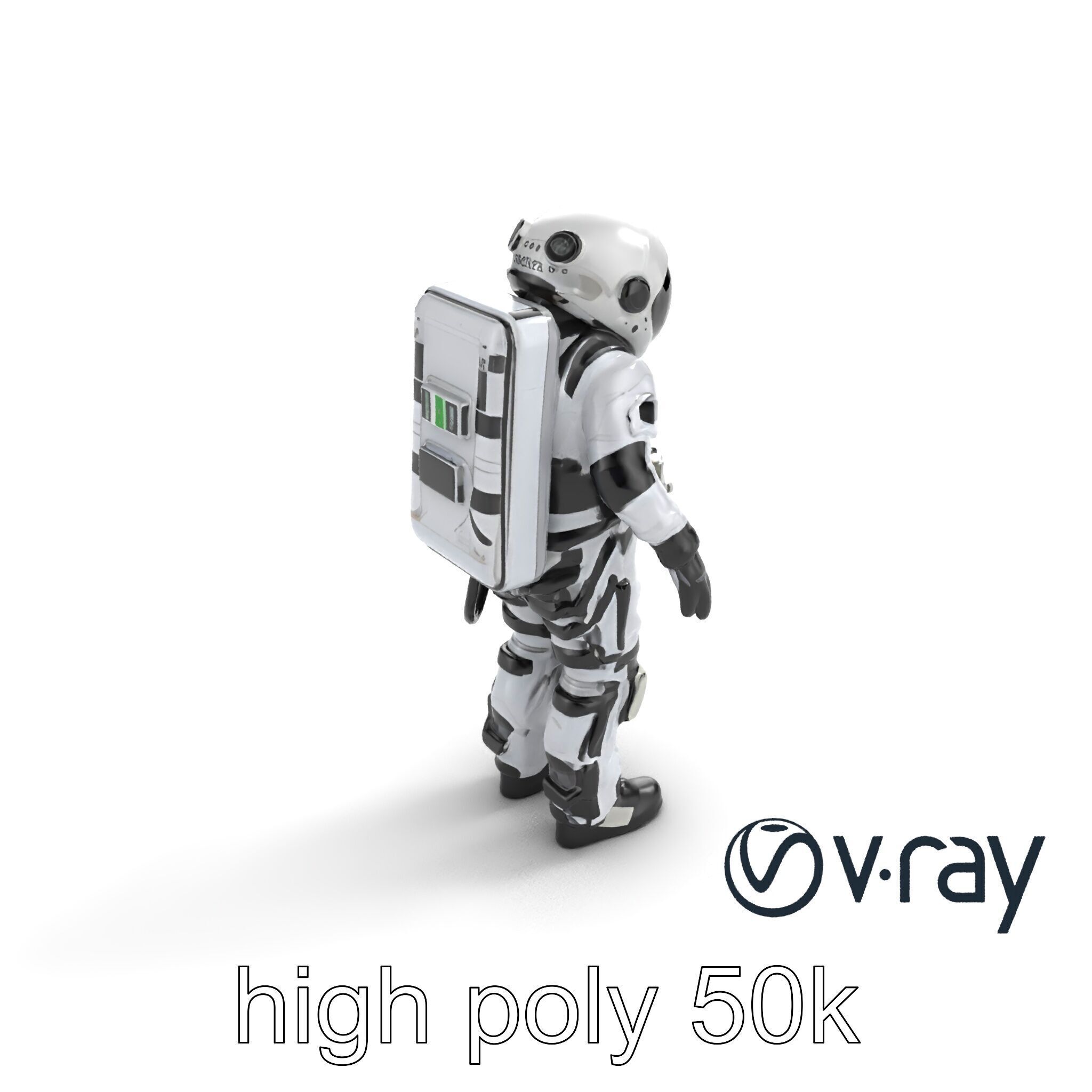 SpaceX Crew Dragon Suit 3D Model Pack Low-poly 3D model_9