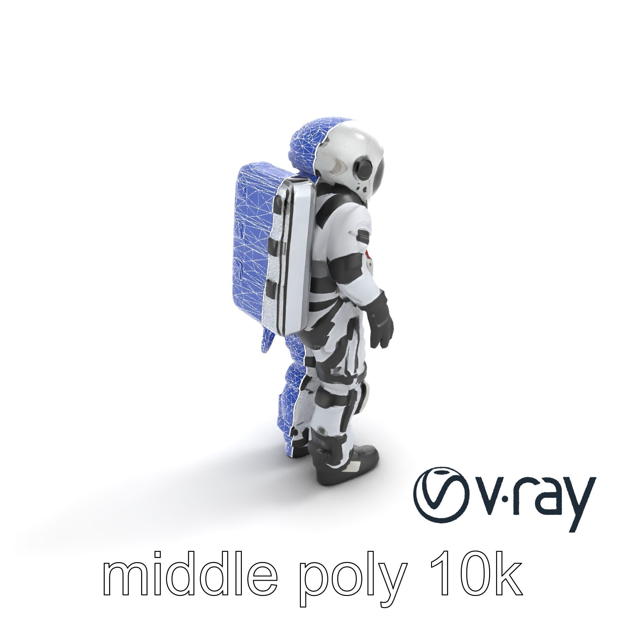 SpaceX Crew Dragon Suit 3D Model Pack Low-poly 3D model_10