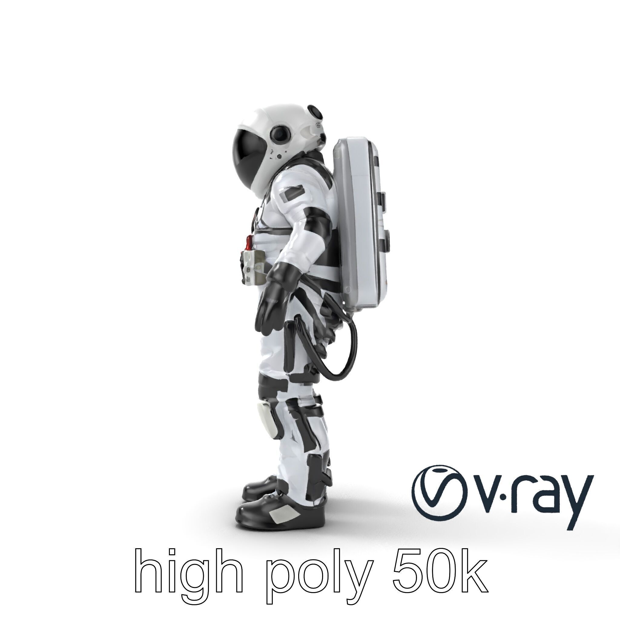 SpaceX Crew Dragon Suit 3D Model Pack Low-poly 3D model_11