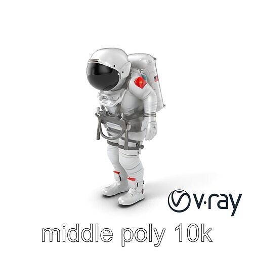 Chinese Feitian Spacesuit with Advanced Features Model Pack Low-poly 3D model