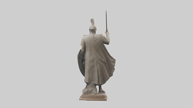Legacy of War Hero Sculpture model Low-poly 3D model