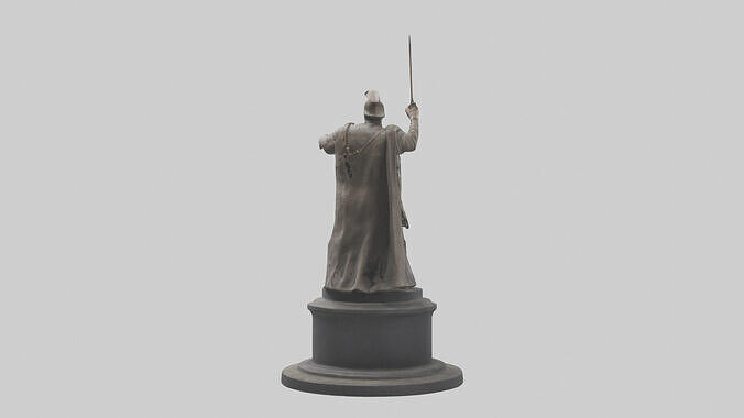 Legacy of War Hero Statue model Low-poly 3D model