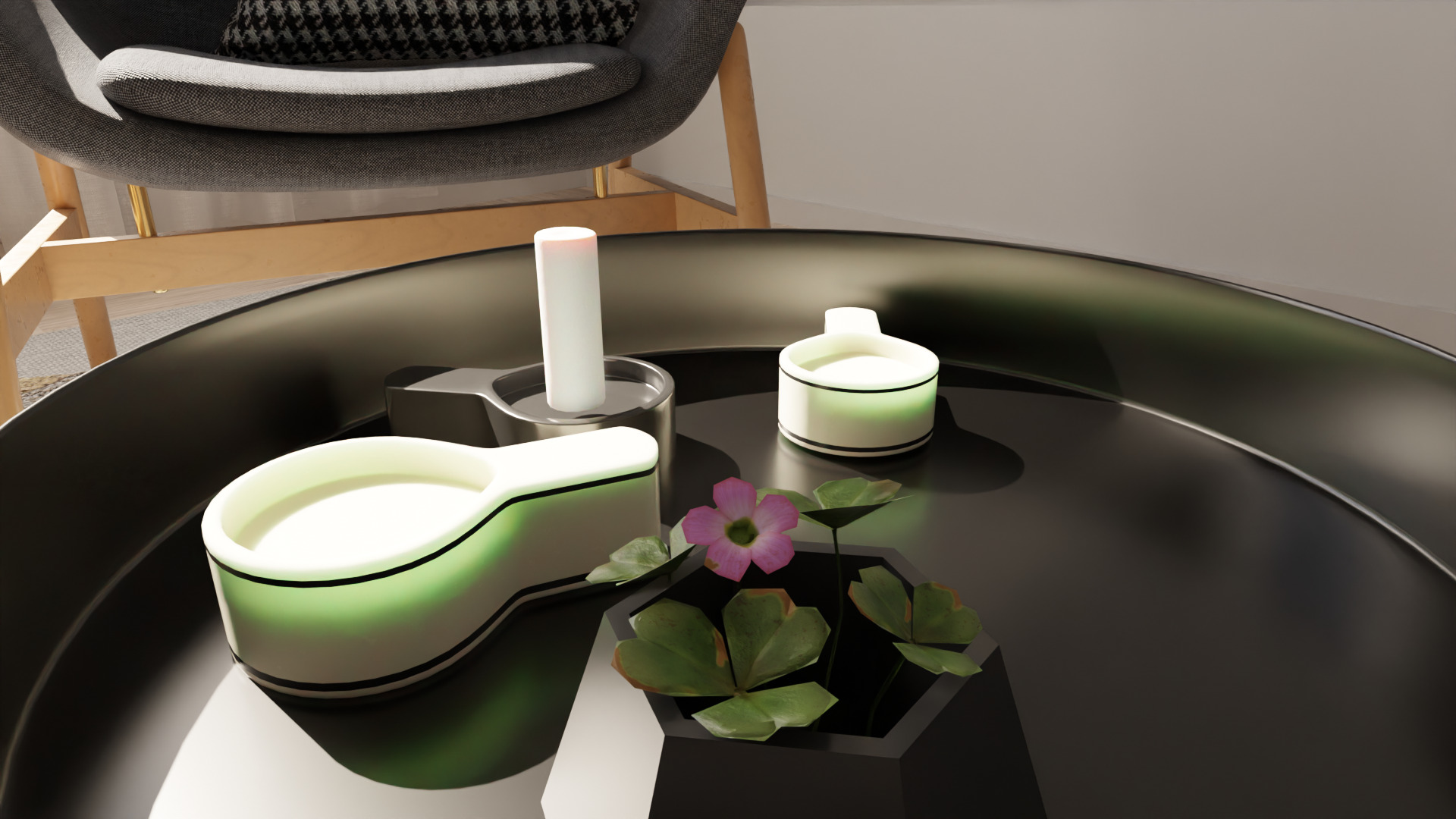 Vedbo Armchair Scene 3D model_6