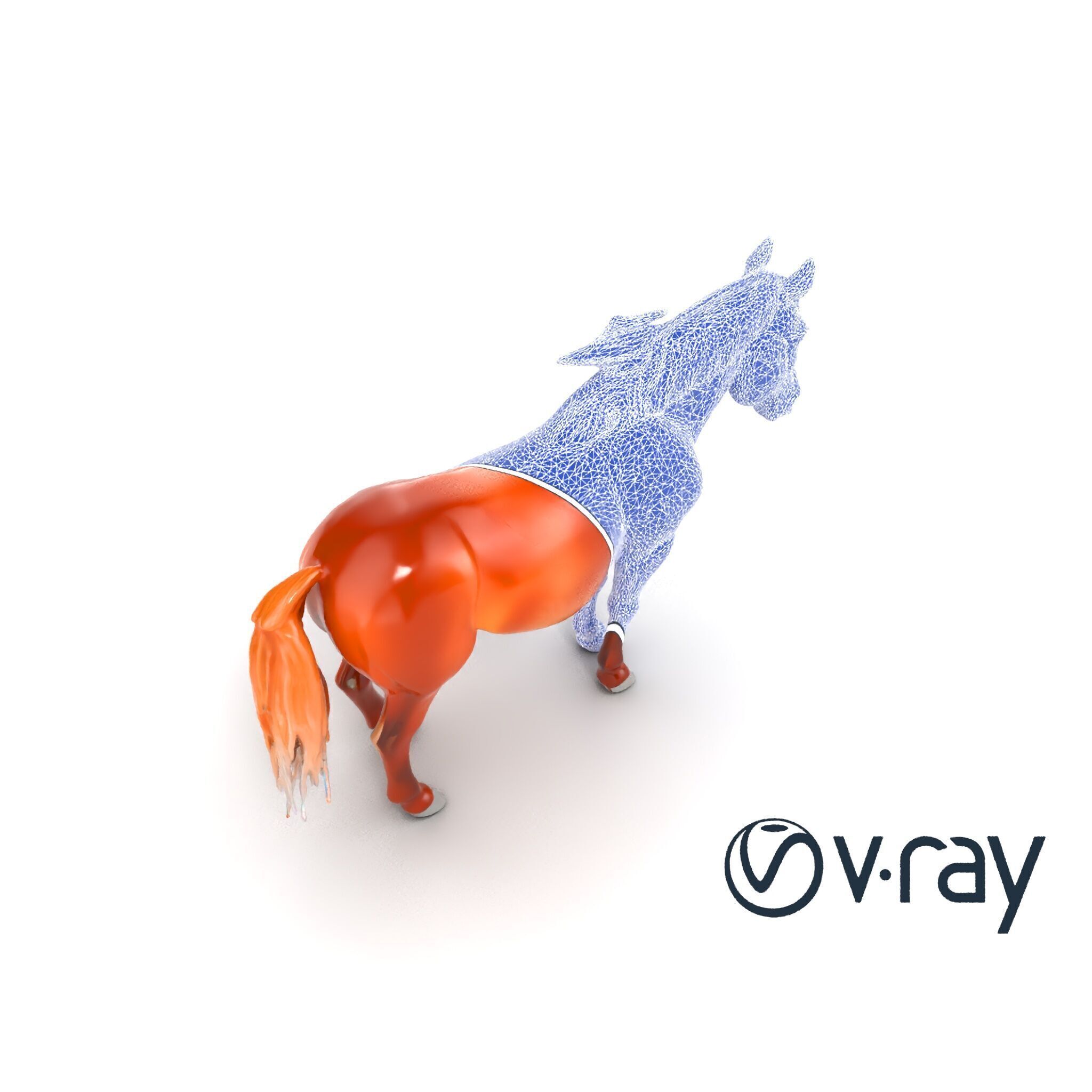 Chestnut Horse Equestrian Environment model pack Low-poly 3D model_27