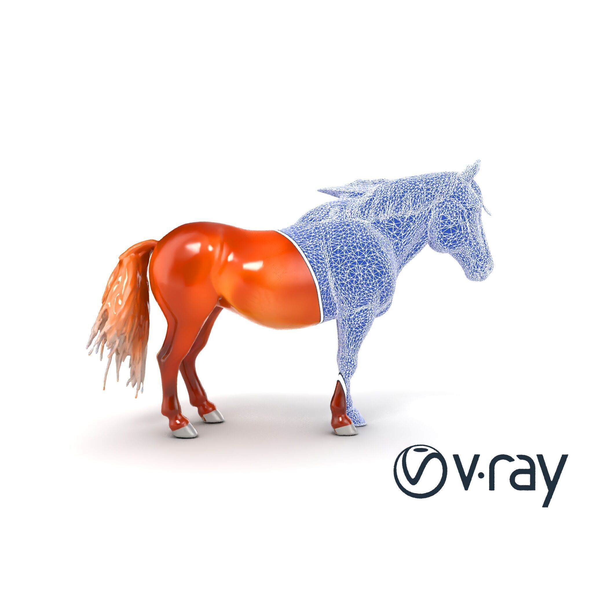 Chestnut Horse Equestrian Environment model pack Low-poly 3D model_30