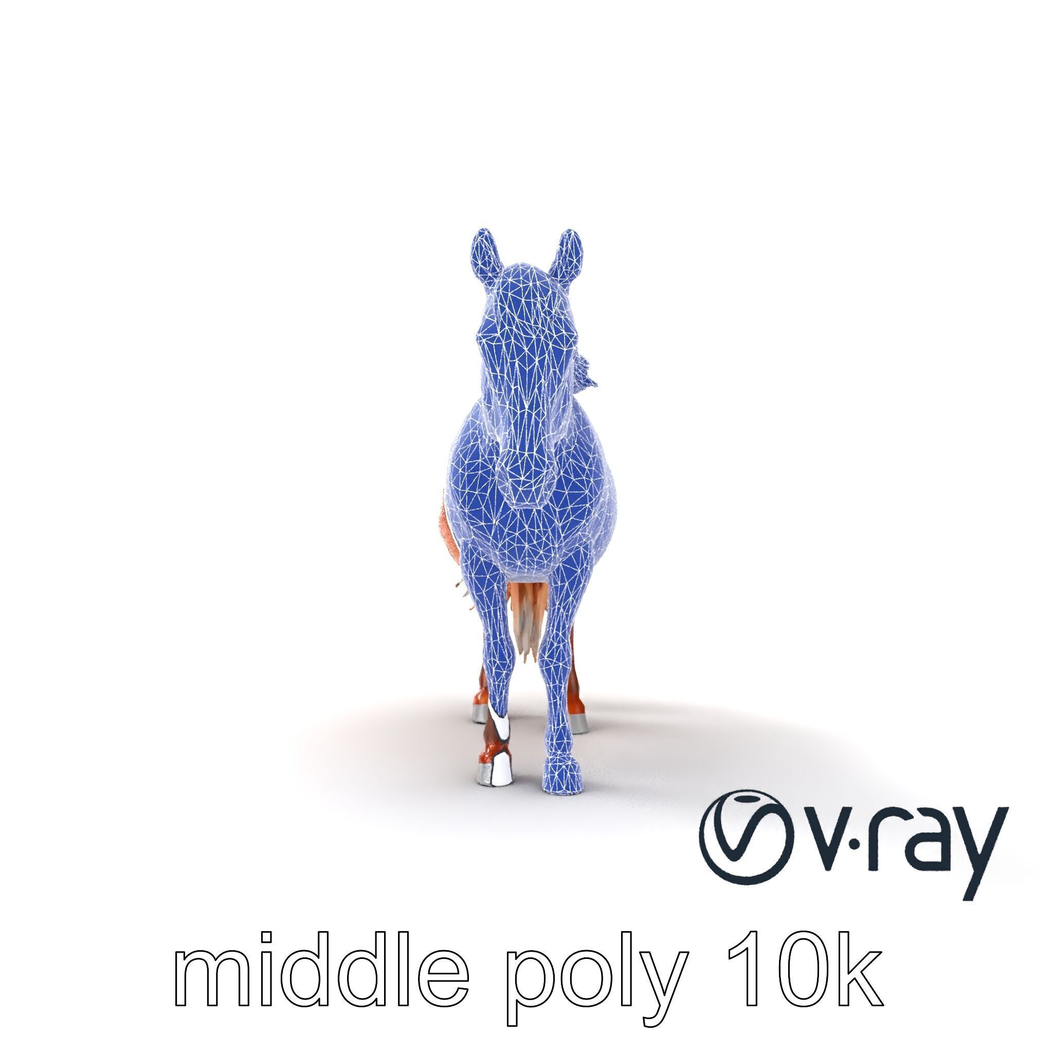 Chestnut Horse Equestrian Environment model pack Low-poly 3D model_24