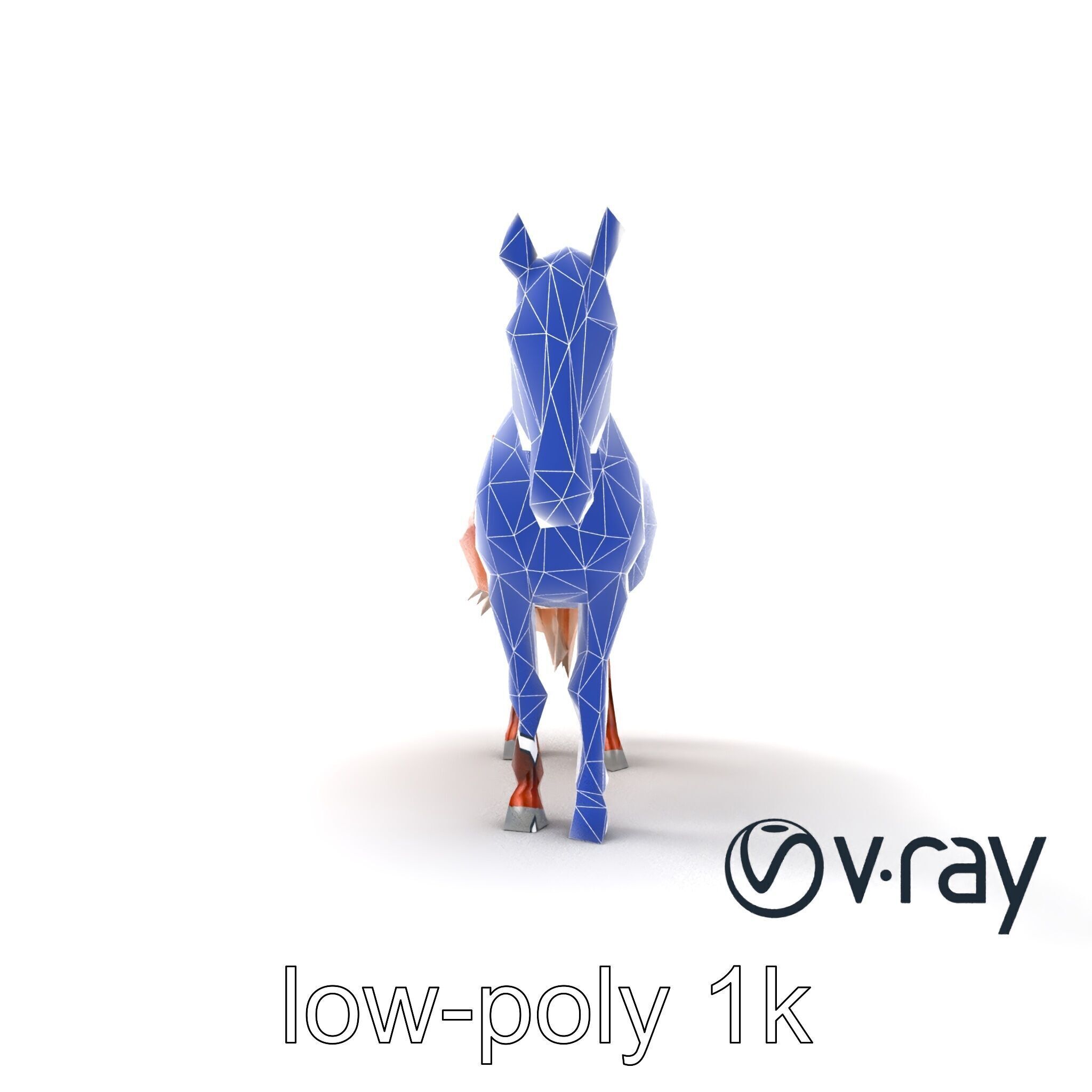 Chestnut Horse Equestrian Environment model pack Low-poly 3D model_20