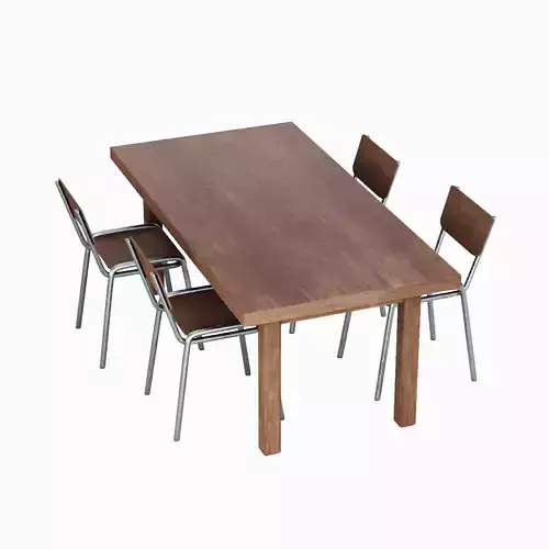 Medieval Table and Chairs 04