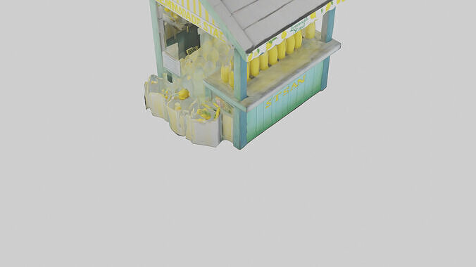 Lemonade model Low-poly 3D model 7