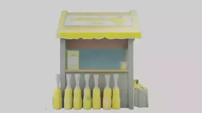 Lemonade model Low-poly 3D model