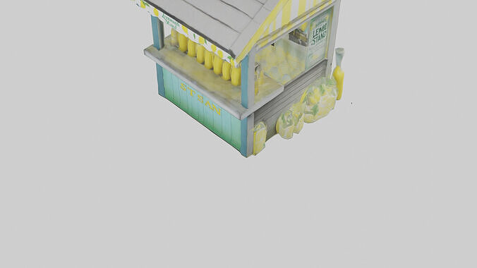 Lemonade model Low-poly 3D model 6