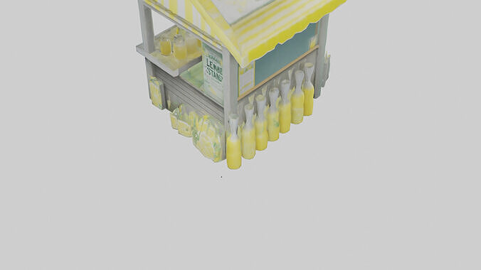 Lemonade model Low-poly 3D model 4