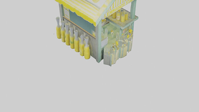 Lemonade model Low-poly 3D model 5