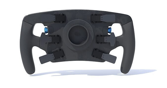 Racing Car Steering Wheel Low-poly 3D model 6