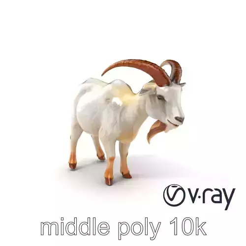 Mountain Goat Realistic Sculpture model pack