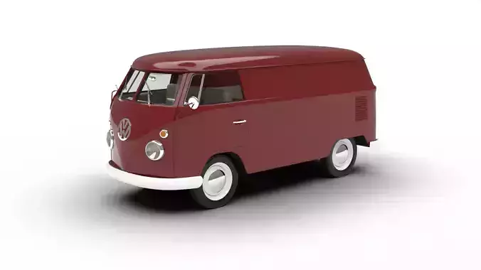 Volkswagen T1 Panel Van 1950 3d model 3D model