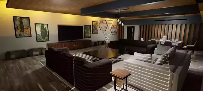 Luxury Heaven  Modern Living Room Interior Design