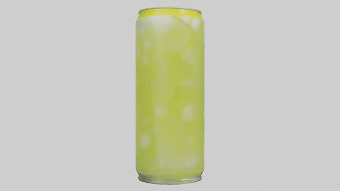 Lemonlime soda model Low-poly 3D model 3