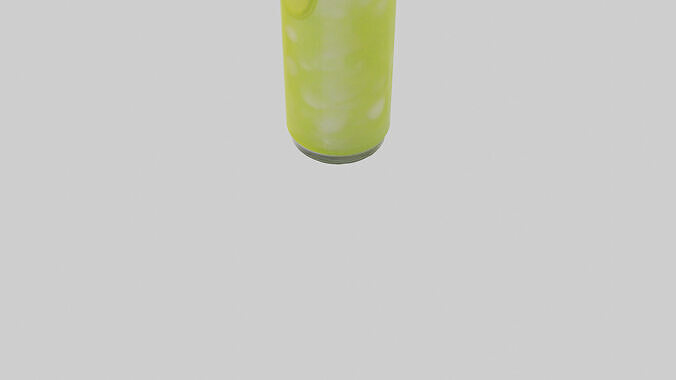 Lemonlime soda model Low-poly 3D model 4