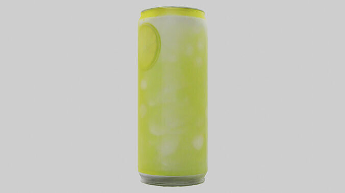 Lemonlime soda model Low-poly 3D model 2