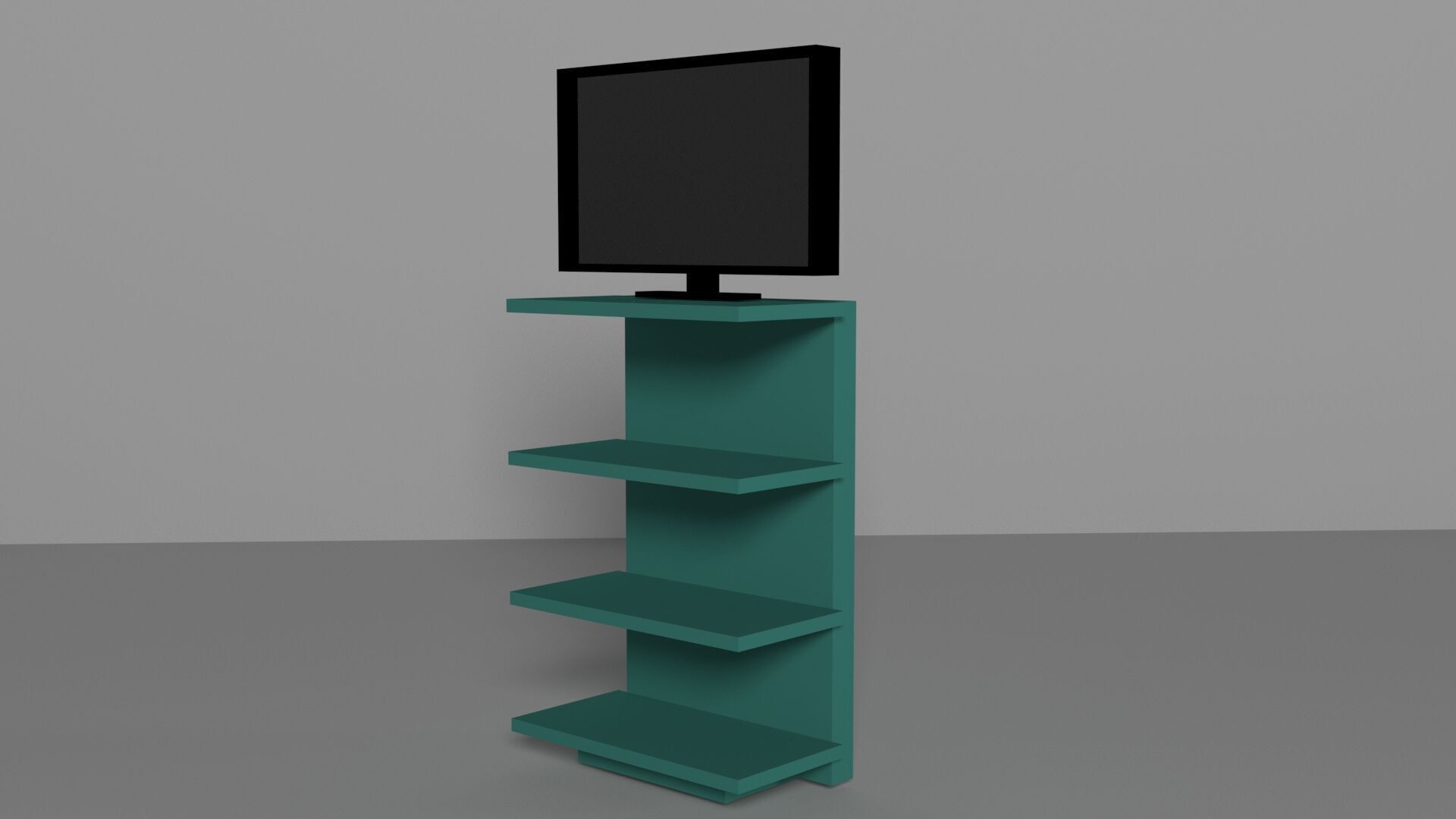 TV cabinet Low-poly 3D model_4