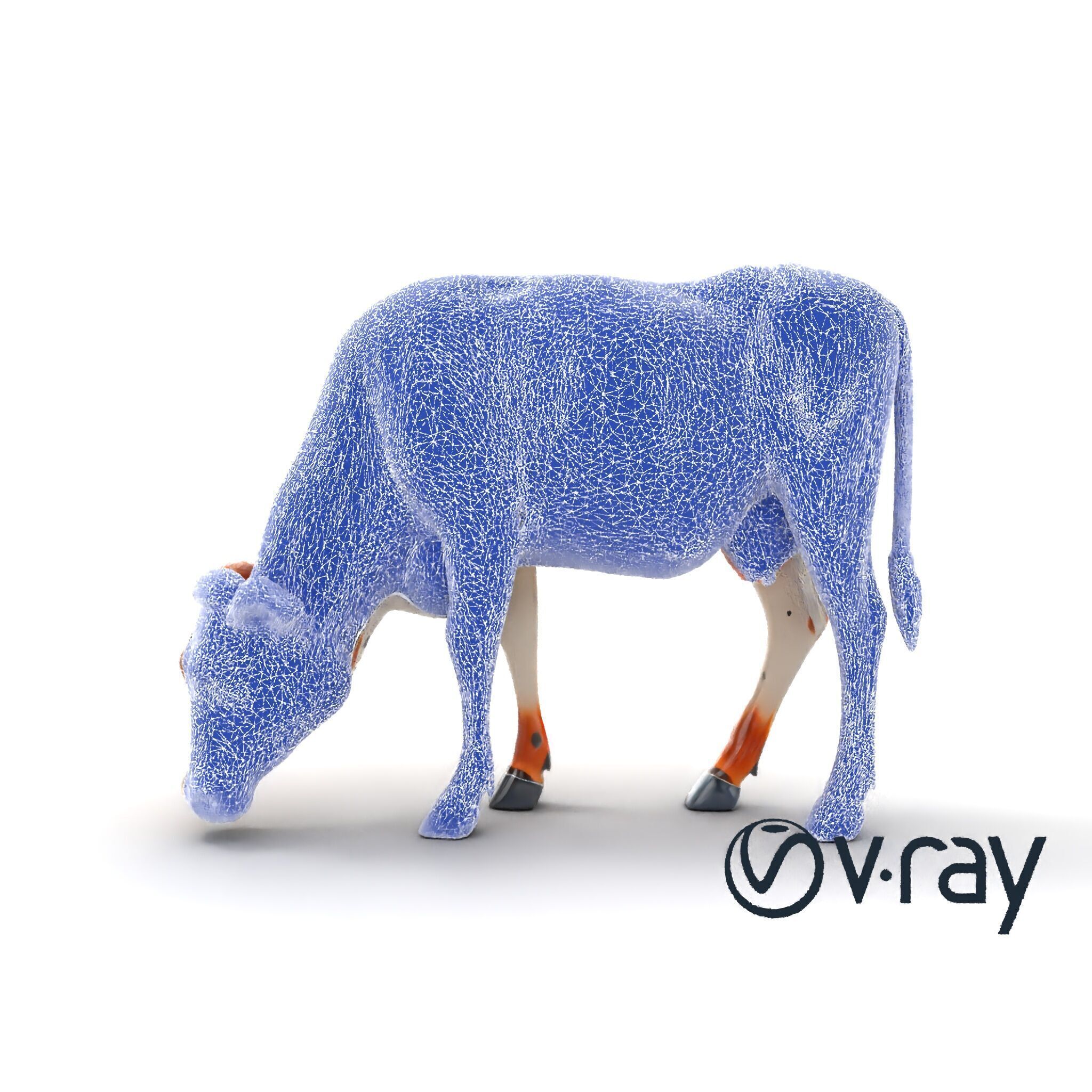 Spotted Cow Grazing Animation Farm model pack Low-poly 3D model_30