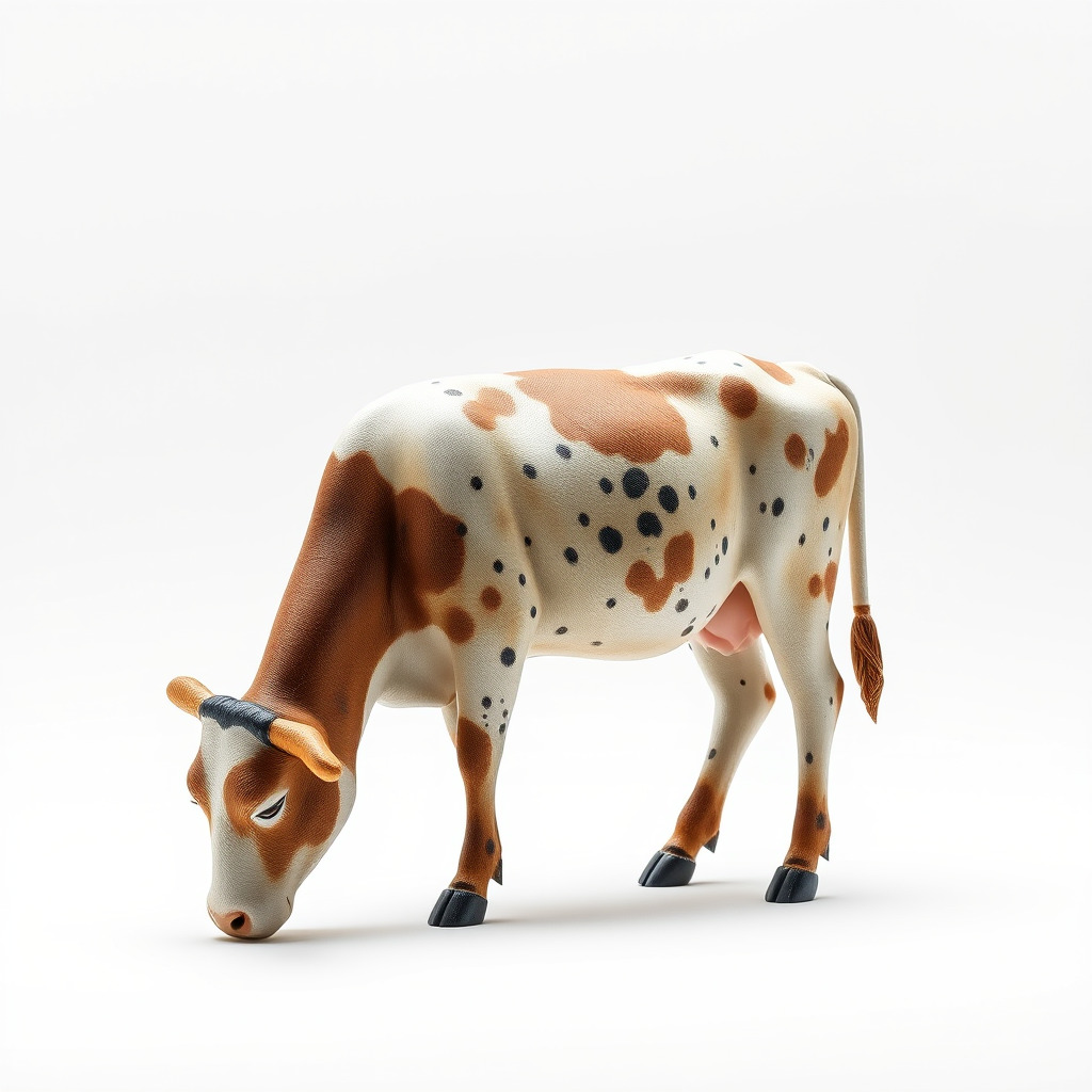 Spotted Cow Grazing Animation Farm model pack Low-poly 3D model_3