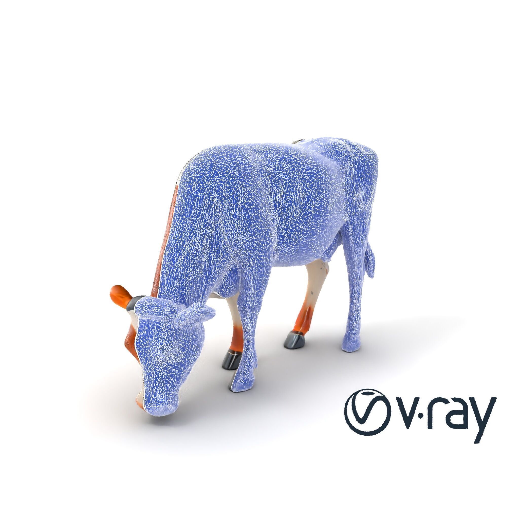 Spotted Cow Grazing Animation Farm model pack Low-poly 3D model_12