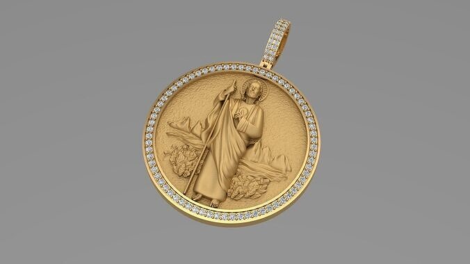 Jesus pendant 3d model printable model  3D print model