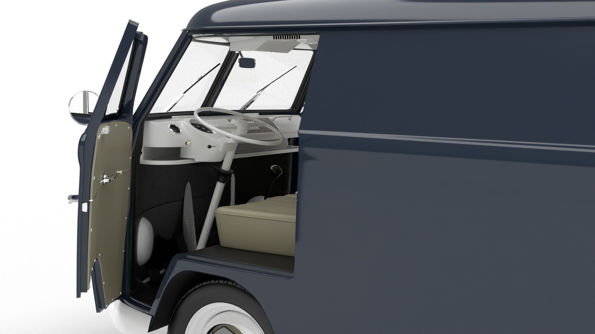 Volkswagen T1 Panel Van 1950 HQ 3d model 3D model_15