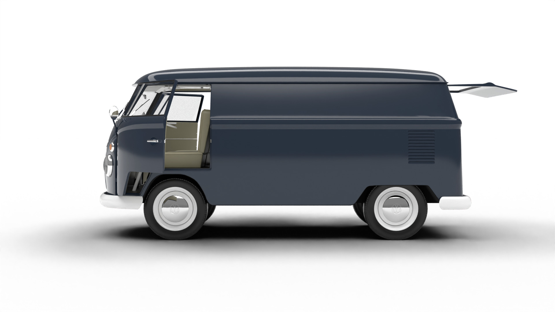 Volkswagen T1 Panel Van 1950 HQ 3d model 3D model_10