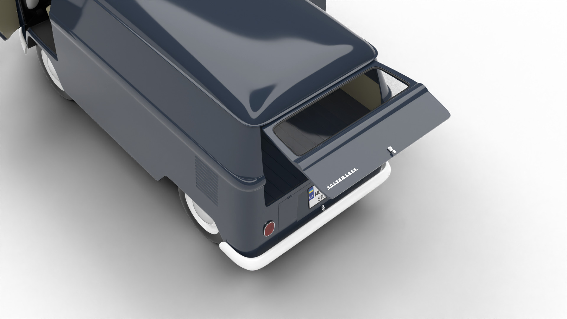 Volkswagen T1 Panel Van 1950 HQ 3d model 3D model_9