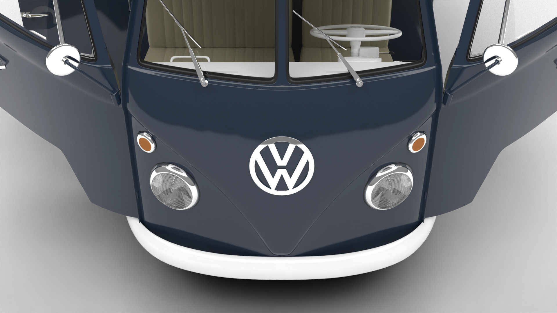 Volkswagen T1 Panel Van 1950 HQ 3d model 3D model_17