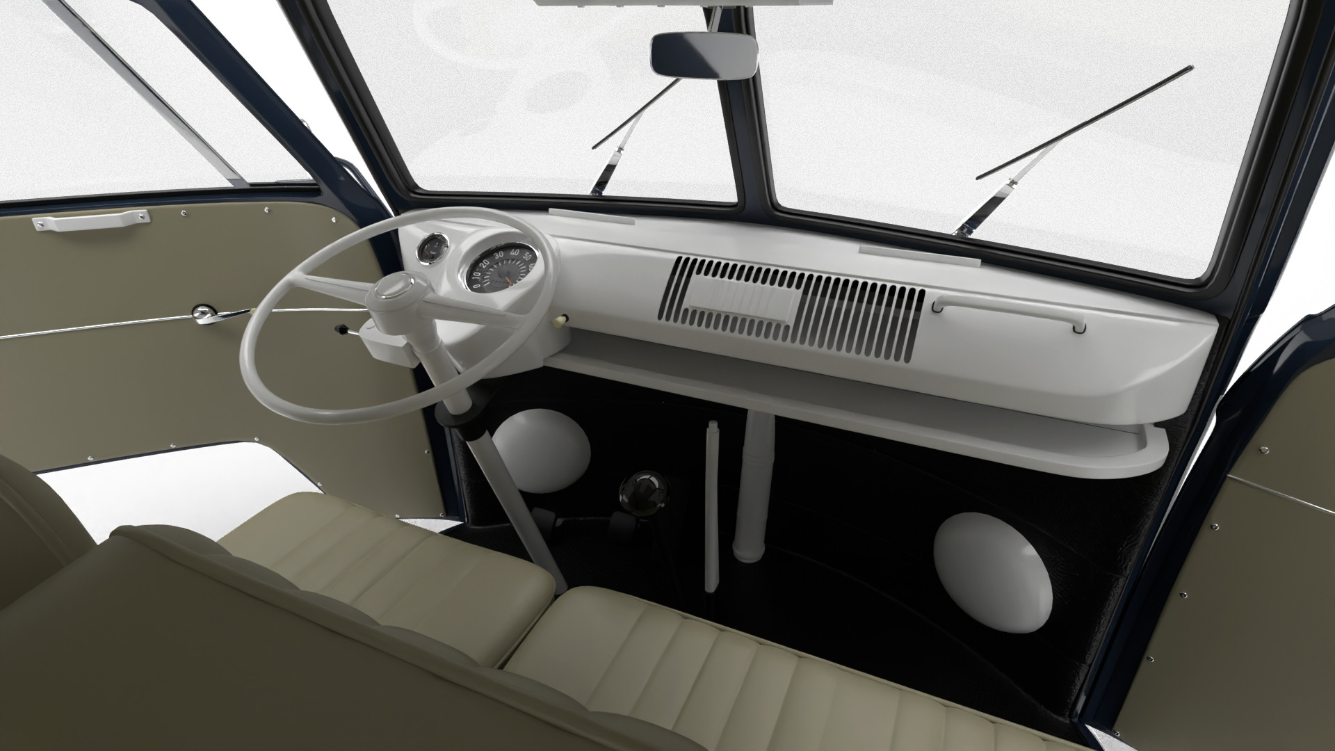Volkswagen T1 Panel Van 1950 HQ 3d model 3D model_19