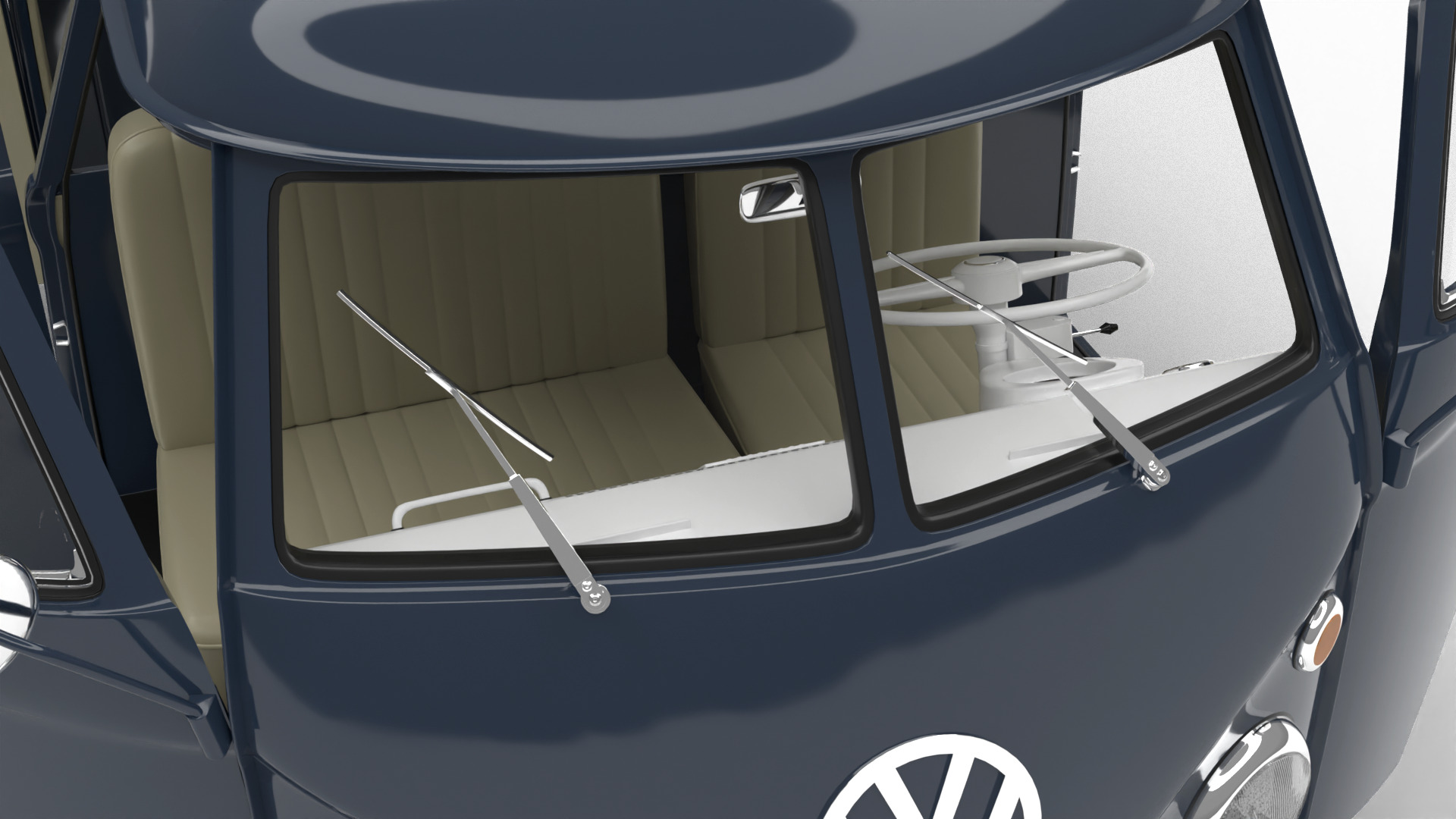 Volkswagen T1 Panel Van 1950 HQ 3d model 3D model_5