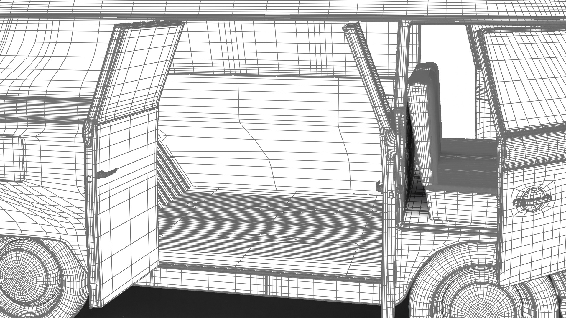 Volkswagen T1 Panel Van 1950 HQ 3d model 3D model_43