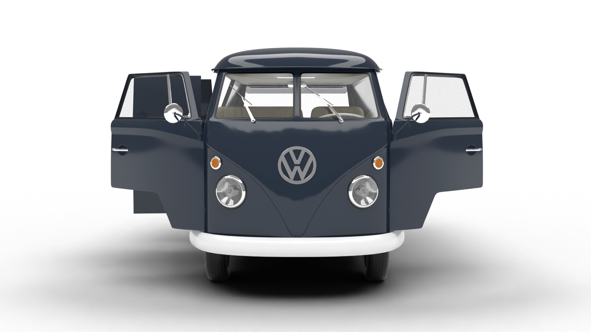 Volkswagen T1 Panel Van 1950 HQ 3d model 3D model_12