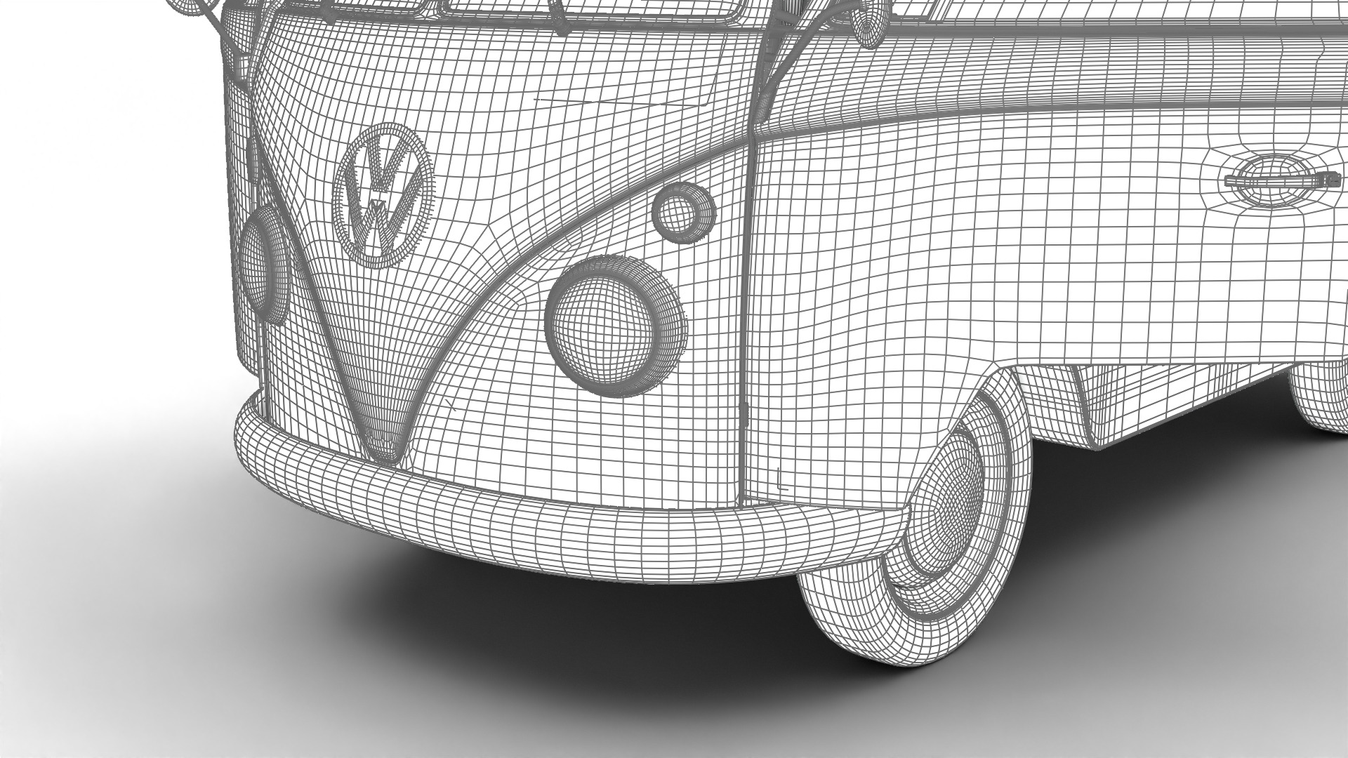 Volkswagen T1 Panel Van 1950 HQ 3d model 3D model_27