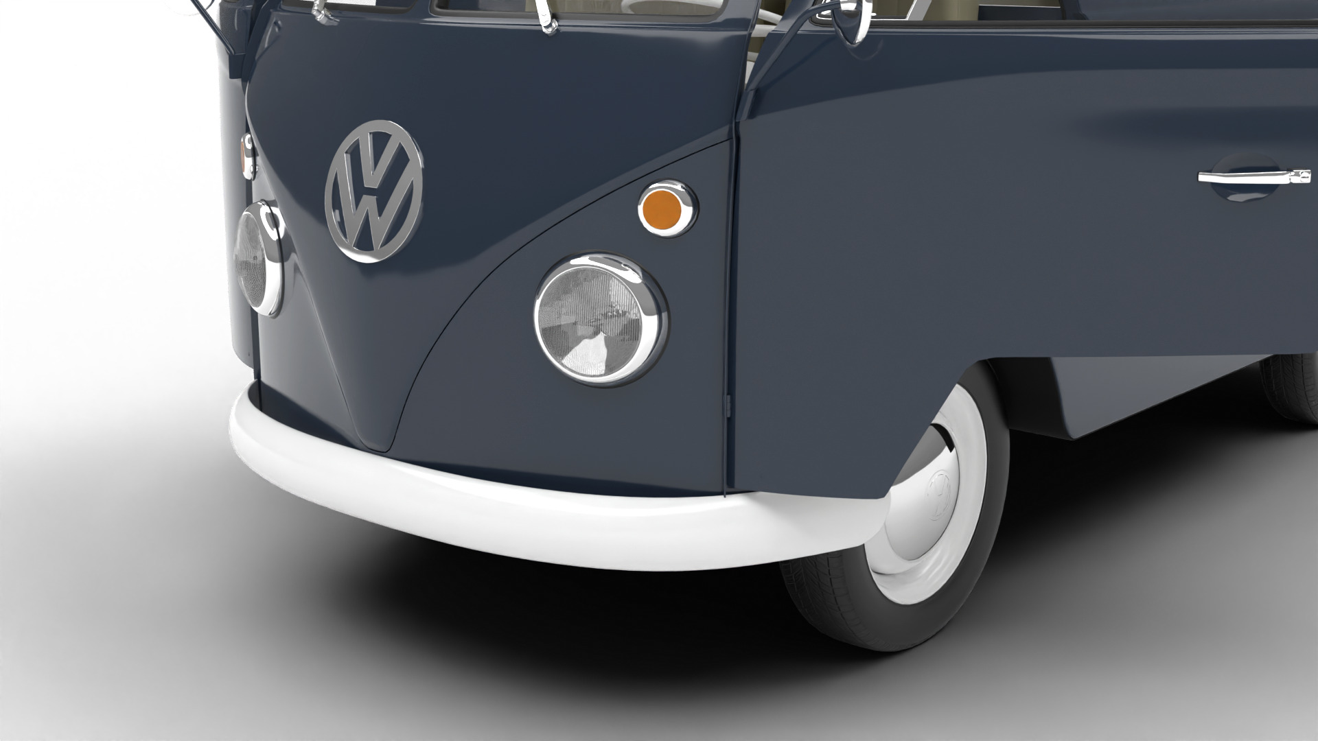 Volkswagen T1 Panel Van 1950 HQ 3d model 3D model_2