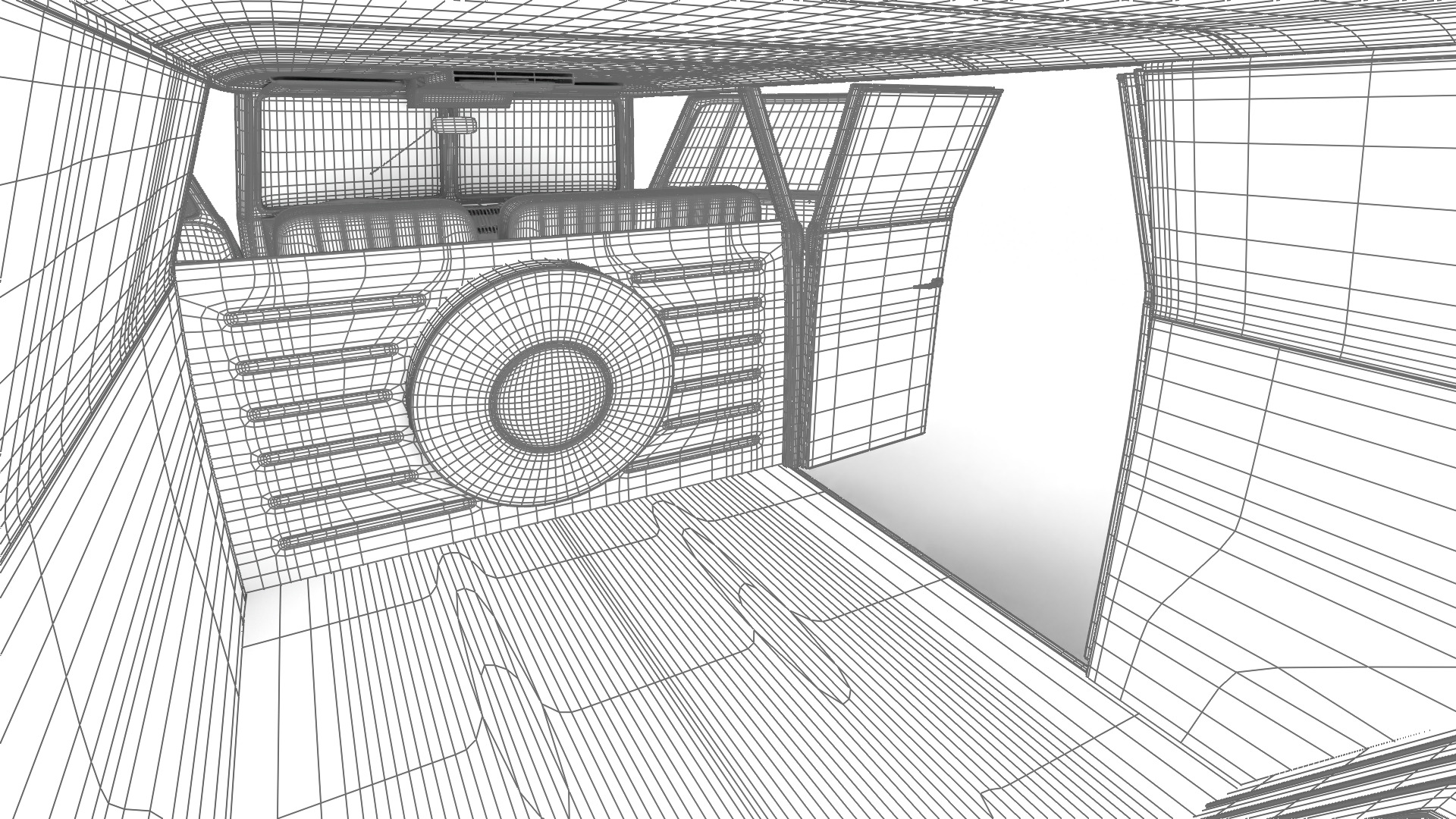 Volkswagen T1 Panel Van 1950 HQ 3d model 3D model_46