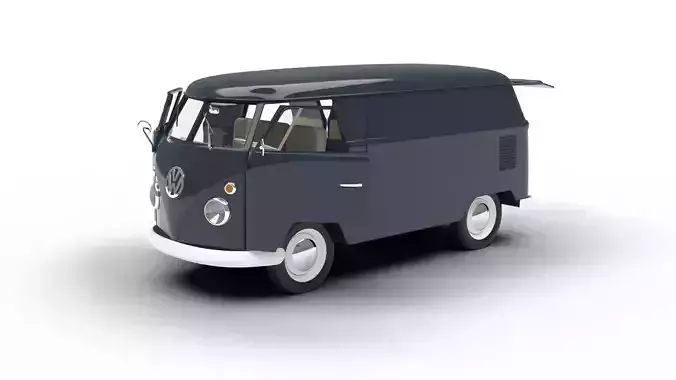 Volkswagen T1 Panel Van 1950 HQ 3d model 3D model