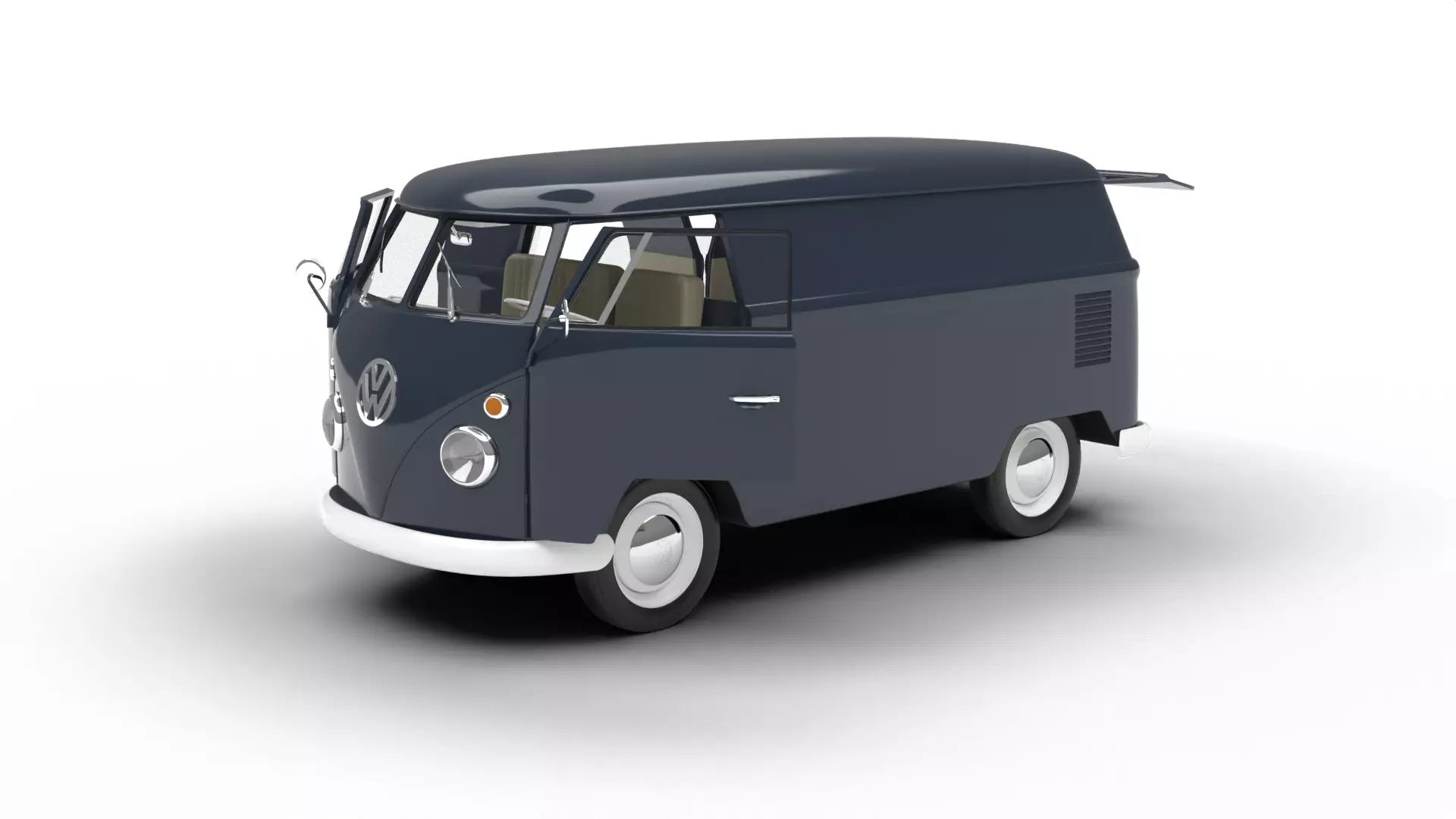 Volkswagen T1 Panel Van 1950 HQ 3d model 3D model_0
