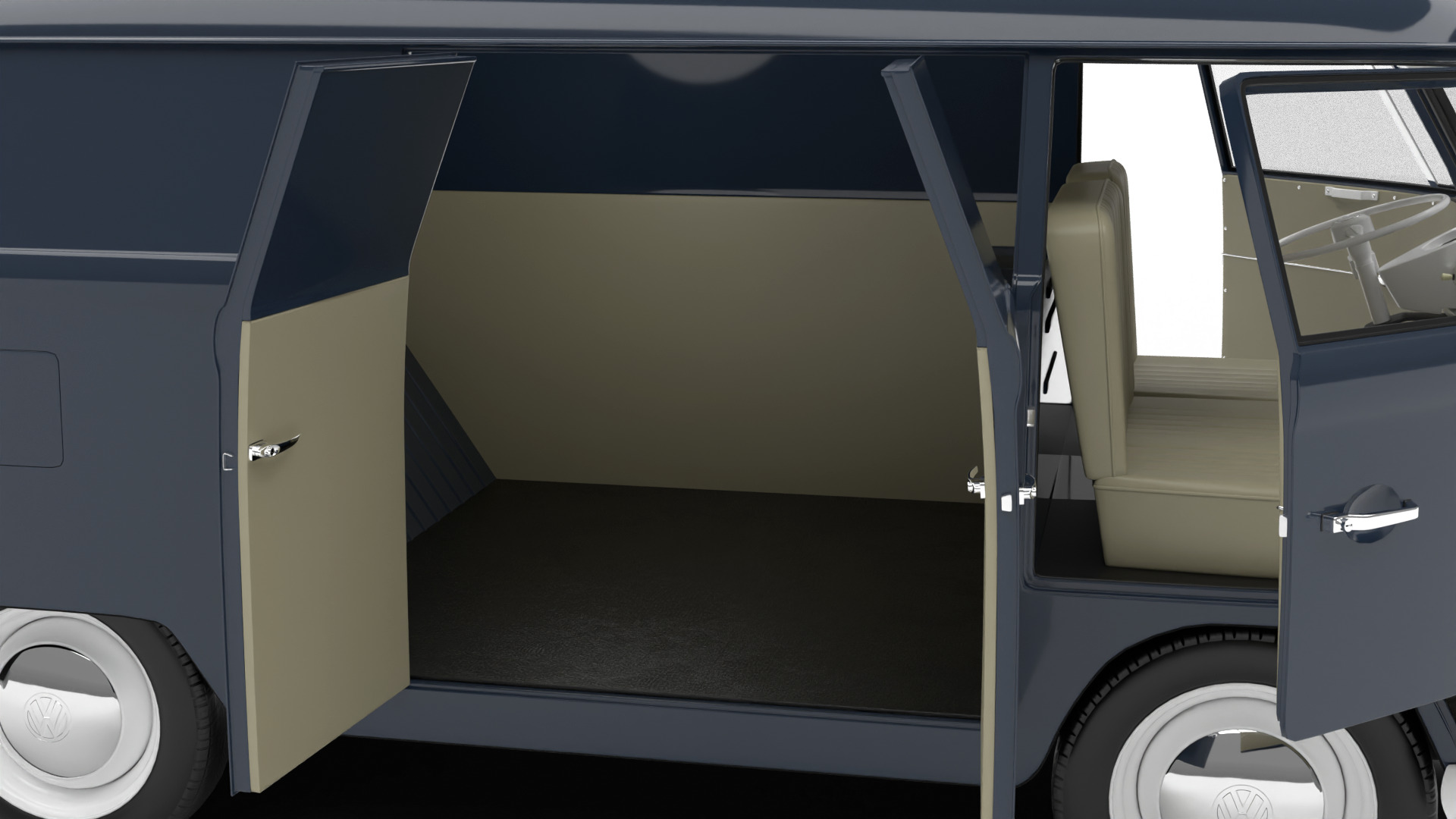 Volkswagen T1 Panel Van 1950 HQ 3d model 3D model_18