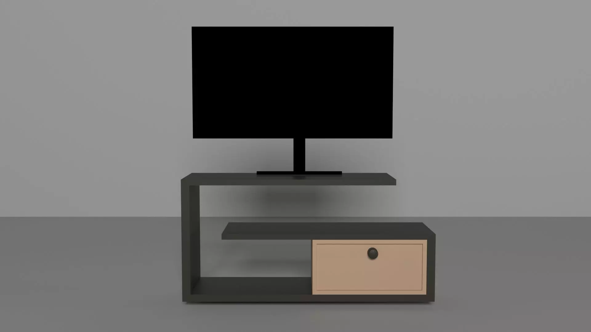 TV cabinet Low-poly 3D model