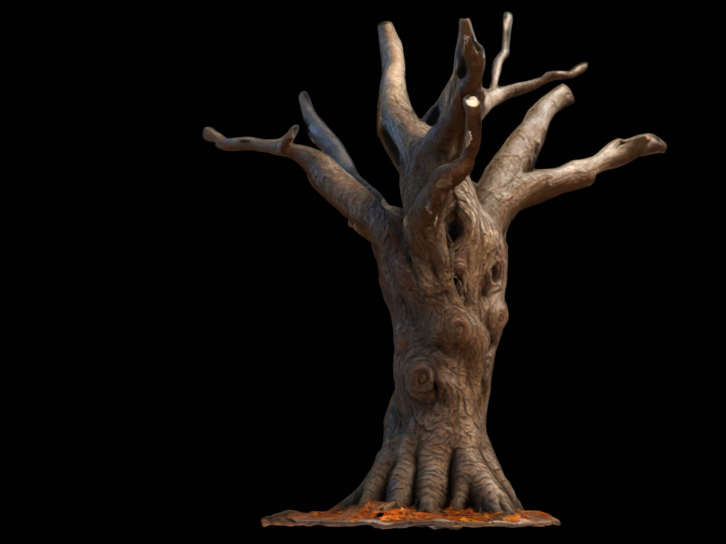 Dry Dead Tree Free low-poly 3D model_3