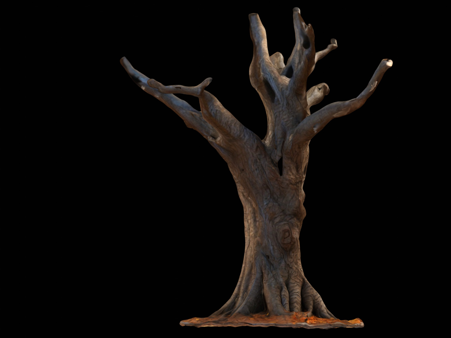 Dry Dead Tree Free low-poly 3D model_4